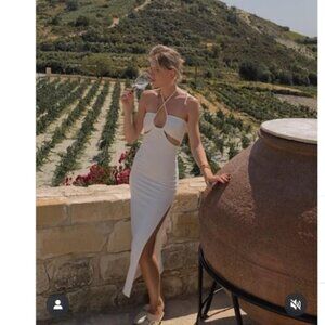 White Viscose Dress size XS (fits S)